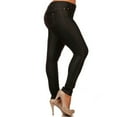 thumbnail image 4 of Women's Plus Size Cotton Jeans Look Skinny Jeggings Stretch Black Pants Size 2XL, 4 of 7