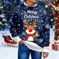 thumbnail image 5 of Men's Christmas Sweaters - Funny Christmas Sweaters for Men - Fun Holiday Pullovers,Blue,2XL, 5 of 7
