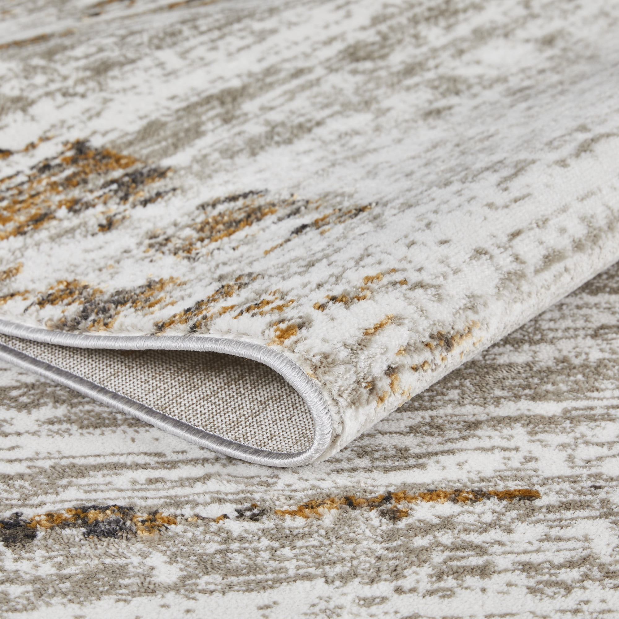 Loomaknoti Alanzo Albah 6' x 9' Abstract Indoor Area Rug , Beige/Cream