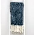 thumbnail image 4 of Super Soft Blue and White Chevron Handloomed Mohair Throw Blanket, 4 of 4