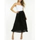 thumbnail image 4 of Falda satinada con cinto AMAD para mujer negro S AMAD FW22-F07, 4 of 5