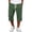 Army Green, variant on Mens Jogger Capris Pants Plain Drawstring Elastic Waist 3/4 Length Pant Straight Leg Summer Casual Capri Shorts