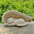 thumbnail image 4 of sweethay Ángel mascota adornos decoración perro ala dormir figurita escultura estatua bonita resina modelo manualidades escritorio jardín Decoración del hogar, 4 of 6