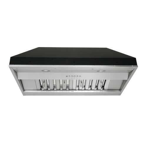 KOBE IN2630SQB-650-5A Deluxe 30" Built-In/ Insert Range Hood, 6-Speed, 700 CFM, LED Lights, Baffle Filters