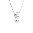 thumbnail image 2 of Dvruxg Bubble Letter Necklace, Dainty Initial Necklaces for Women Trendy Cute Chunky Charm Monogram Pendant Name Necklace Fashion Jewelry Gifts, 2 of 4