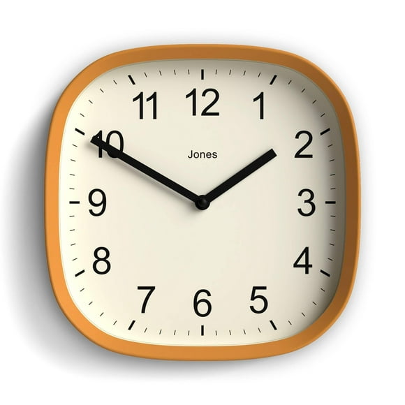 Reloj de pared JONES CLOCKS® Sprite Modern Retro 25 cm amarillo