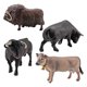 thumbnail image 2 of 4 Unids Realistas de de ón Juguetes Playset Bull Bison Ranch Cow Set ños Cumpleaños de Navidad Decoración yotijar Figuras de simulación, 2 of 10