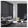 Cordless Vertical Blinds Window Blind, Black Blackout Fabric Vertical