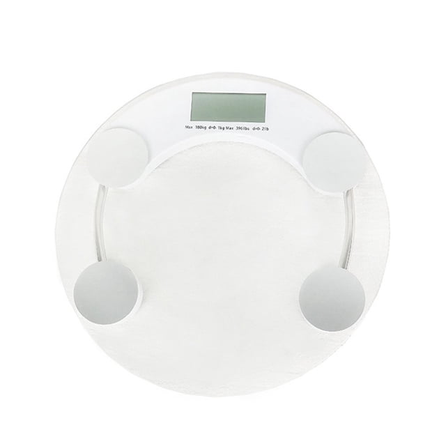 Báscula electrónica digital de cuerpo redondo de vidrio templado de 180 kg