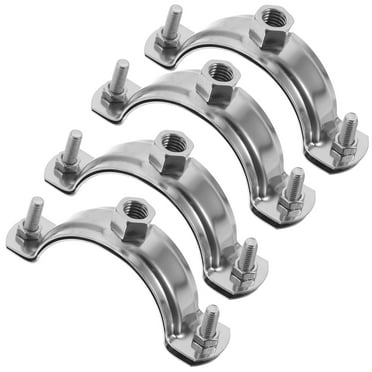 4 Pcs Water Pipe Support Stainless Steel Brackets Pipe Clamp Water Hose Heavy Duty