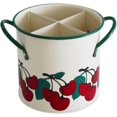 thumbnail image 1 of Tableware rack drain, retro cherry spoon, spoon, pot clamp, kitchen utensil, stick, can, storage box, with 4 grille metal bucket trays, 1 of 5
