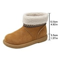 thumbnail image 4 of Wensltd Womens Ankle Boots Round Toe Plush Lined Warm Winter Shoes for Daily Wear Brown Snow Boots, 4 of 9