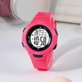 thumbnail image 3 of Reloj digital deportivo para niños y niñas, reloj electrónico resistente al agua, reloj de pulsera con Rosado, 3 of 8