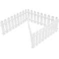 thumbnail image 1 of OULII 4Pcs White Garden Fencing White Plastic Decorative Natural Atmosphere Lawn, 1 of 7