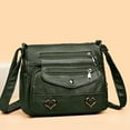 thumbnail image 4 of Stylago Leather Messenger Bags Women's Vintage Crossbody Purses Multiple Zipper Pockets Tote Shoulder Bag with Adjustable Strap Green, 4 of 7