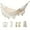 White 59.06X78.74inch, variant on Double portable hand-rope swing hammock, thickened widened canvas with anti-slip design & white boho tassels. Great for patio, camping, beach & Christmas gift.