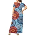 thumbnail image 4 of JuneFish Women's Summer Plus Size 2X to 6X Maxi Loose Dress with Pockets, 4 of 7