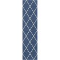 thumbnail image 1 of Unique Loom Decatur Geometric Trellis Rug 2' 2 x 7' 4 Runner Navy Blue/Ivory, 1 of 1