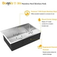 Bonnlo Undermount Commercial Kitchen Sink,32"×19"×10" Stainless Steel