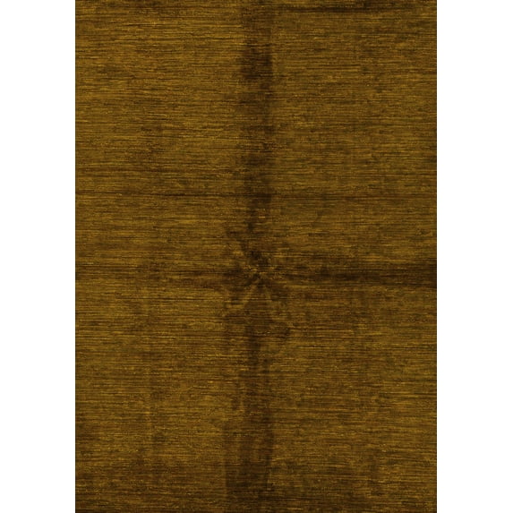 Ahgly Company Indoor Rectangle Abstract Yellow Modern Area Rugs, 8' x 10'