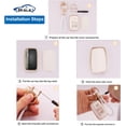 thumbnail image 4 of Car Key Fob Cover Fit for Range Rover Sport Evoque LR4 Jaguar XF XJ XJL F-pace 5 Buttons TPU Soft Key Shell Case Smart White Car Key Protector with Bling Leather Keychain,1,white, 4 of 6