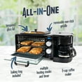 thumbnail image 4 of Nostalgia Retro 3-in-1 Breakfast Station with Coffeemaker, Griddle, and Toaster Oven, Black, 4 of 8