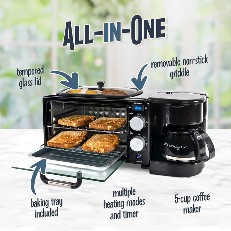 新品Nostalgia 3-in-1 Breakfast Station 輸入品 Nostalgia, Breakfast Station, 3-in-1 Retro Kitchen Appliance