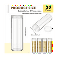 thumbnail image 6 of 30Pieces Coin Storage Tube Penny Coin Tube Coin Organizer with Screw on Lid for Coin Collection Supplies Bank, 6 of 6