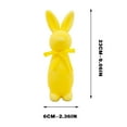 thumbnail image 3 of Nmdmisc Flocked Bunny Statue Moss Velvet Butterfly Rabbit Ornaments Spring Courtyard Lawn Garden Tabletop Sculpture Decoration for Easter Gift Party Decoration (9"), 3 of 5