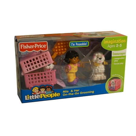 Mattel Mia & Her On-the-Go Grooming Set, Doll Playset with 2 Dogs, Ages 2-5