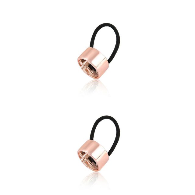 yingyy Bandes pour Cheveux Haute Élasticité Style Simple Ornements Extensibles Élégant Anneau de Queue de Cheval Lourd pour Femmes Filles Rouge Rose 2 Ensembles