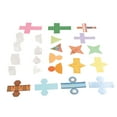 Clear Geometric Models 3D Shapes Educational Set with Folding Card