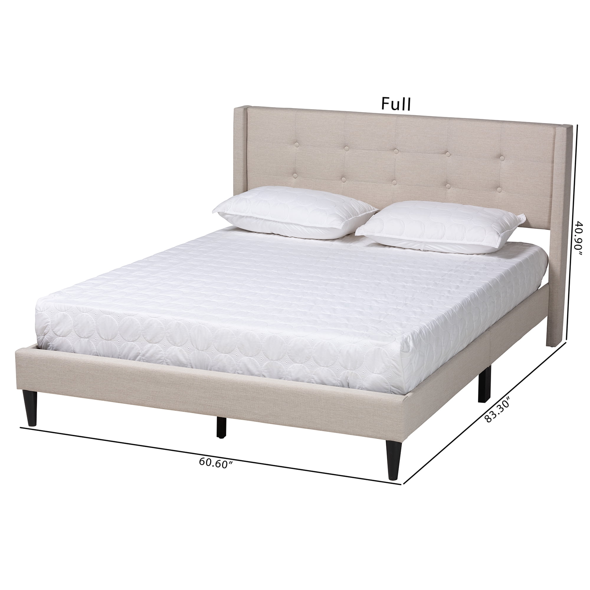 Baxton Studio Casol Transitional Platform Bed, Full, Black
