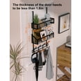 thumbnail image 3 of Over the Door Hooks Organizer Storage - Over the Door Hanger for Coat Rack, Over Door Storage with 12 Hooks & 2 Mesh Baskets, for Bathroom,Bedroom,Kitchen,Office, 3 of 8