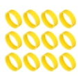 thumbnail image 1 of 12Pcs Silicone Rubber Bands,20mm/0.8inch Rubber Bands Rings Cable Ties for Cord Wrapping Bag Wraps, Yellow, 1 of 6