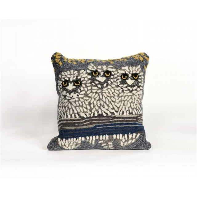 TransOceanImports 7FP8S144347 Frontporch Owls Night Square Pillow