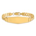 thumbnail image 3 of 14k Yellow Gold Curb Link Soft Name Bar Identification Id Bracelet, 3 of 9