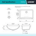 thumbnail image 4 of 21" Rectangle Quartz Vanity Bathroom Sink, Galaxy Beige Drop-In Sink, Undermount Bathroom Sink, Granite Vanity Basin by Lexicon Platinum LP-V214-B, 4 of 6