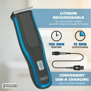 Wahl Self-Clip 360 Cordless Dual Grip Hair Clipper Kit, Black/Blue 3025768