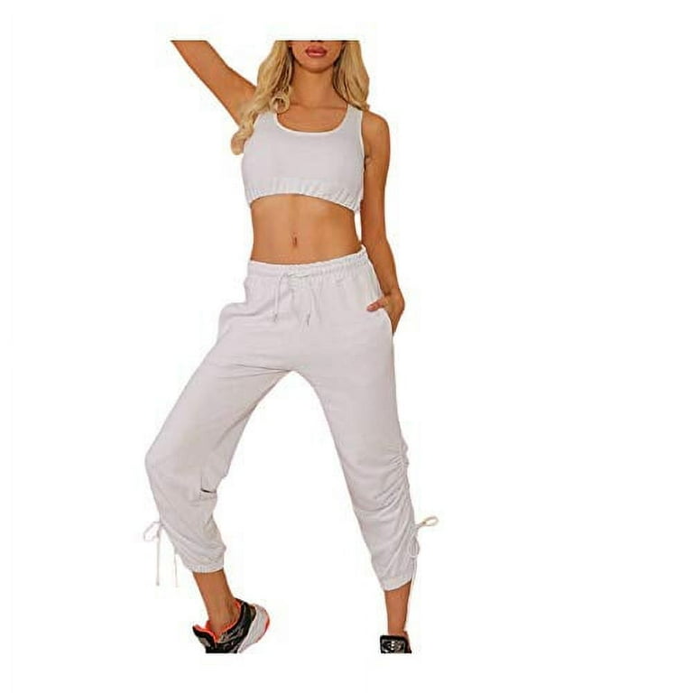 U-Wear Women's 2-Piece Sweatsuit – Crop Tank Top and Sweatpants