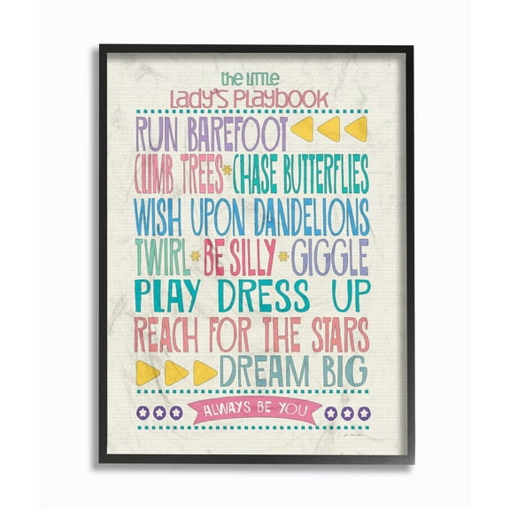 Stupell The Little Lady's Playbook Wall Art 11x14