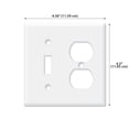 thumbnail image 2 of WIRESTER Double 1-Gang Toggle Light and 1-Gang Duplex Outlet Switch Plate/Wall Plate Cover, Stocking Christmas Bells, 2 of 6