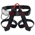 thumbnail image 1 of NewDoar Adjustable Thickness Climbing Harness,CE Certification Wider Half Body Harness for Rock Rappelling Fire Rescuing Tree Climbing Gear (Black), 1 of 4