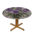thumbnail image 3 of WYYP Purple Flowers Round Tablecloth Waterproof 100% Polyester Fiber White, 3 of 8