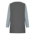 thumbnail image 6 of miqiqism Great discounts！Colorblock Shirts for Women Tunic Pullover Top Tendy Long Sleeve Crewneck Loose Blouse Knitwear Fall Winter,Z#01_Dark Gray,XX-Large, 6 of 6