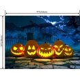 thumbnail image 2 of BSDHOME Polyester 7x5ft Halloween Blue Night Pumpkin Backdrop Photography Background Photo Studio Props, 2 of 4