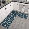 thumbnail image 2 of Pioneer Flower Floral Print Pattern Kitchen Rugs Sets Of 2,Anti Fatigue Kitchen Mat Rugs Non Slip Washable,Decorative Kitchen Floor Mats for Kitchen,Sink,Laundry,17"x30"+17"x47", 2 of 7