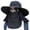 Black, variant on Sun Hat Unisex Face Coverage Shield Neck Flap Cap Garden Lawn Work Sports Hiking Fishing Hats