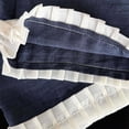 thumbnail image 4 of UngA Toddler Girl Summer Clothes Ruffle Tank Top and Loose Wide Leg Pants Kids Girls 2 Piece Outfits Set 6-7 Years,Navy, 4 of 6