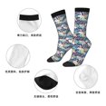 thumbnail image 5 of Honeii Tropical Sloth Print Adult Socks,Crew Socks,Casual Calf Socks,Daily Wear Socks for Men & Women, Perfect for Sports, Casual and Everyday Use, 5 of 6